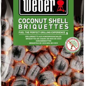 Sac de 8 kg de briquettes coques de noix de coco pour barbecue