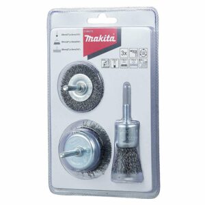 Lot de 3 brosses boisseau pour perceuse MAKITA D-66070 pour un nettoyage efficace