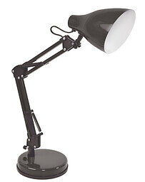 Lampe de bureau noire articulée - Ampoule E27 incluse