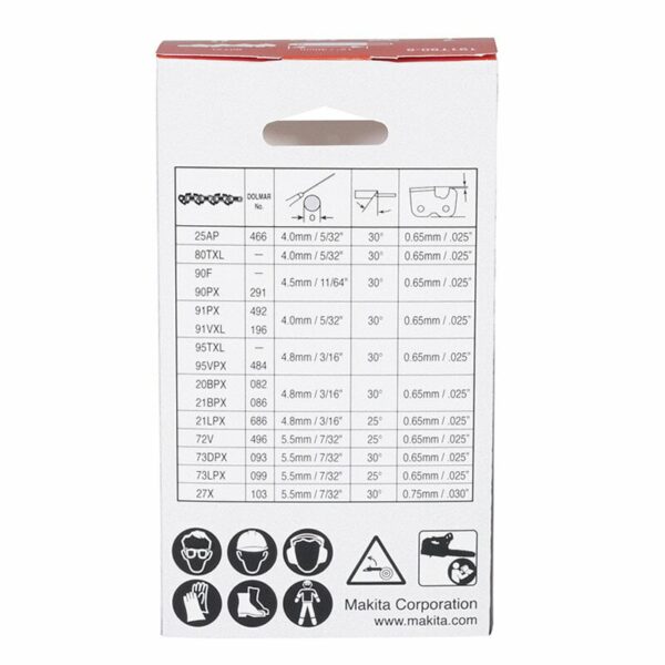 Chaînes de tronçonneuses 8TXL 300mm MAKITA 191T90-5