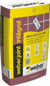 Mortier pour joints de carrelage Weber Joint Integral – Sac de 25 Kg – Gris Acier E09