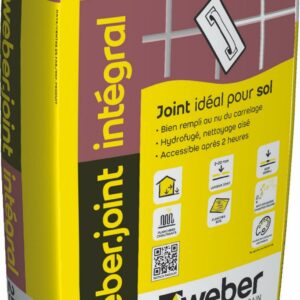 Mortier pour joints de carrelage Weber Joint Integral - Sac de 25 Kg - Gris Acier E09