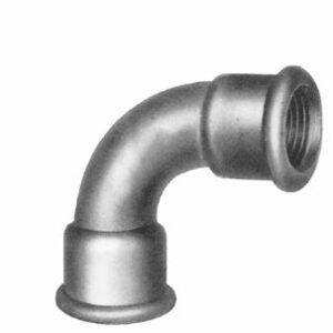 Coude 90° grand rayon fonte galva FF - Diamètre : 1''