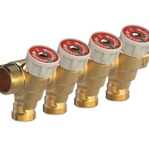 Collecteur avec Robinet d'Arrêt pour eau sanitaire - R585C - 4 Sorties 3/4 MF 1/2
