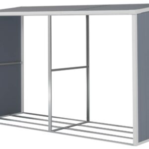 Abri bûches en résine "Alexandre" - 3.38 m² - Résistant, Facile à Installer, Gris