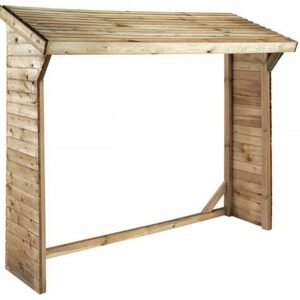 Abri à Bûches 2 Stères - 2.10 x 0.50 x 1.80 m - Bois Traité Autoclave pour Rangement Extérieur