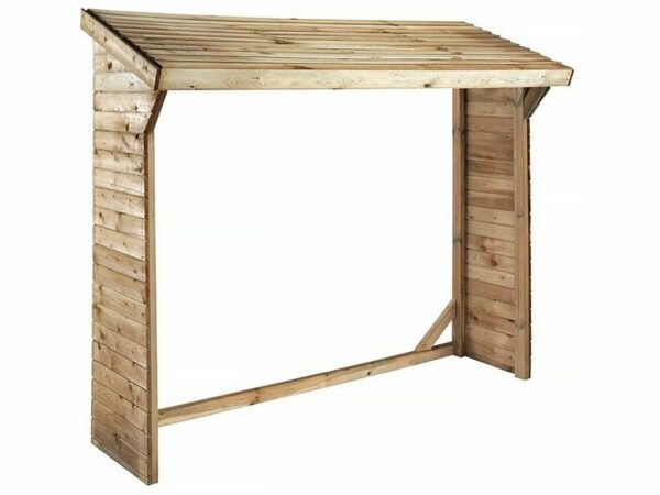 Abri à Bûches 2 Stères - 2.10 x 0.50 x 1.80 m - Bois Traité Autoclave pour Rangement Extérieur