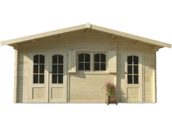 Abri de Jardin en Bois Rostock 22,04 m² - Structure Résistante et Facile à Aménager