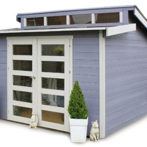 Abri de Jardin en Bois "Milano" 8,92 m² – Structure 28 mm, Facile à Installer, Résistant aux Intempéries