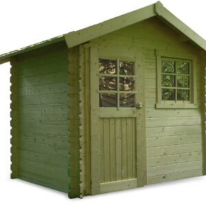 Abri de jardin en bois "Saran" 5.9 m² – Structure robuste en bois, toiture bitumée, porte et fenêtre
