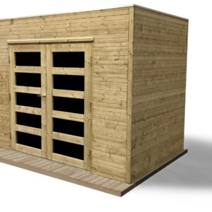 Abri de Jardin en Bois "Capri" 5.94 m² – Structure Bois Autoclave et Toit Bitumé
