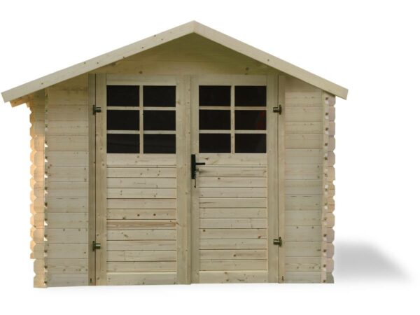 Abri Jardin en Bois Traditionnel 8,88 m² - Structure 28 mm, Facile à Installer
