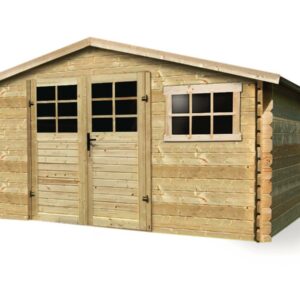 Abri de jardin en bois traditionnel 11.56 m² - Structure robuste et design belge
