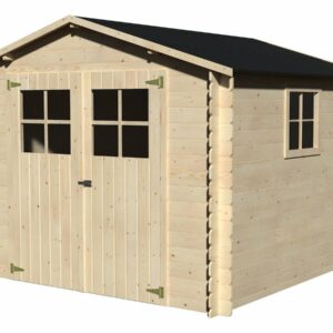 Abri de Jardin en Bois "Mirama" 7.70 m² – Structure en Madriers Rainure-Languette de 19 mm