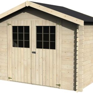 Abri de jardin en bois "Flodova" 5,90 m² - Structure 28 mm, Double Porte & Toiture Bitumée