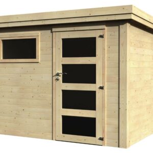 Abri de Jardin en Bois "Paco" 7.54 m² - Structure en Sapin Blanc du Nord - Facile à Monter