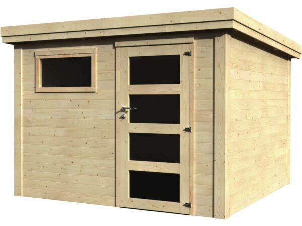 Abri de Jardin en Bois "Paco" 7.54 m² - Structure en Sapin Blanc du Nord - Facile à Monter
