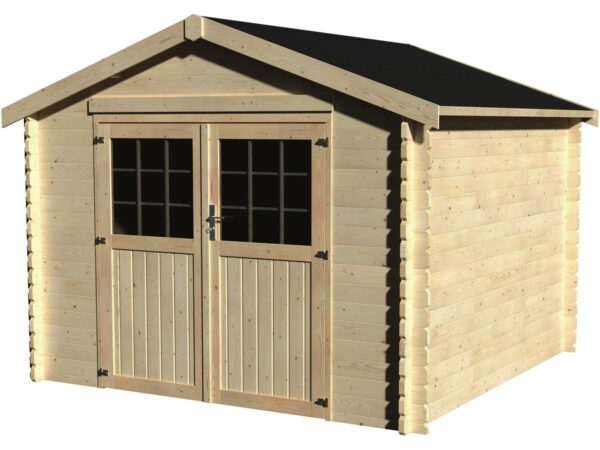Abri de Jardin en Bois "Valodeal" 8.88 m² - Structure en Sapin Blanc - Facile à Monter