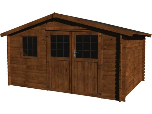 Abri de Jardin en Bois "Valerian" 11.86m² – Structuretraitée Marron, Facile à Monter