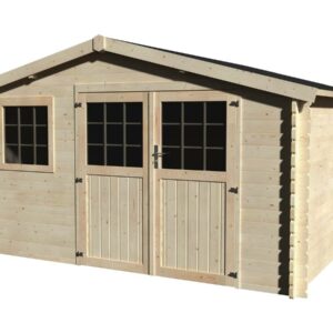 Abri de Jardin en Bois Vallauris 15.84 m² - Structure solide 34 mm, Facile à monter