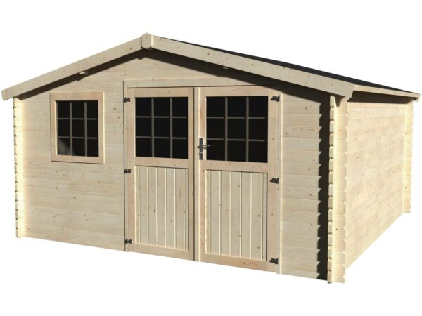Abri de Jardin en Bois Vallauris 15.84 m² - Structure solide 34 mm, Facile à monter