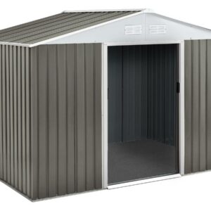 Abri de Jardin Métal "Dallas" Taupe 4,07 m² – Résistant, Facile à Monter, spacieuse solution de rangement