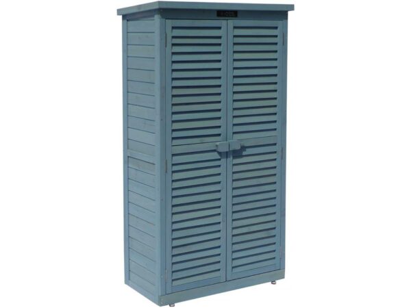 Armoire de jardin "Space" Bleu ciel 87x46.5x160 cm – Rangement extérieur en bois résistant