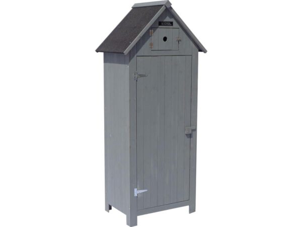 Armoire de jardin "Cabanon" Anthracite 77x54.5x179 cm – Rangement en Bois Résistant à l'Eau