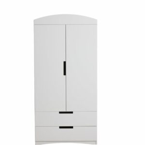 Armoire pour enfants "Classic" 175,5 x 90 x 52 cm – Blanc, Rangement Design et Spacieux