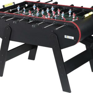 Baby Foot Vintage Noir 140x74x86 cm - Structure en Bois Massif pour Salle de Jeux et Intérieur