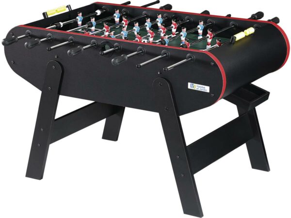 Baby Foot Vintage Noir 140x74x86 cm - Structure en Bois Massif pour Salle de Jeux et Intérieur