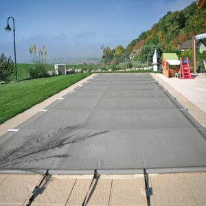 Couverture à barres Gris 8.5 x 4.5 m pour Piscine 8 x 4 m | Protection Haute Qualité