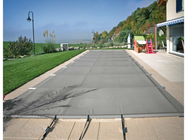 Couverture à barres Gris 8.5 x 4.5 m pour Piscine 8 x 4 m | Protection Haute Qualité