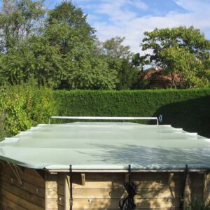 Bâche à Barres "Coverwood" pour Piscine Santiago Hors Sol - Bleu - Protection & Facilité d'Installation