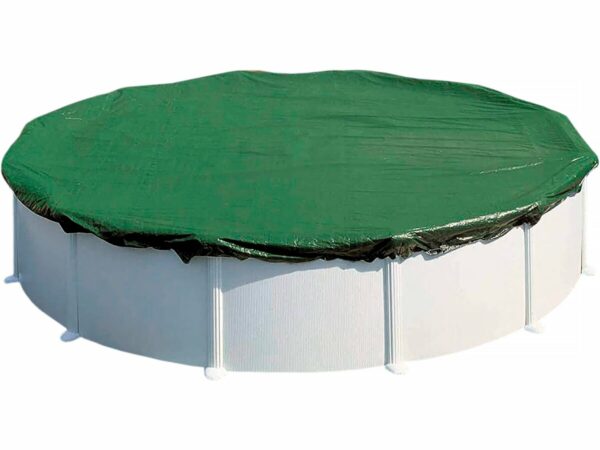 Bâche d'hiver pour Piscine Ovale 7.30 x 3.75 m Vert – Protection UV et Anti-Algues