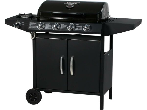 Barbecue gaz "Festa 5" - 5 brûleurs dont 1 latéral - 12.9 Kw- Noir