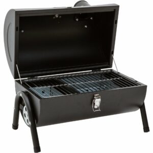 Barbecue Charbon Portable "Captain" - Compact, Facile à Utiliser, Idéal Camping et Outdoor - Noir