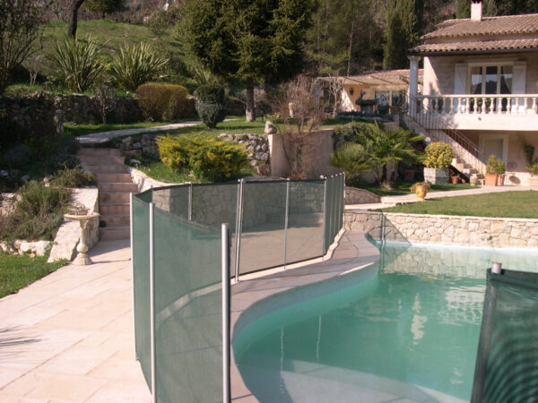 Barrière souple à filet pour piscine "Beethoven" Vert 1m – Sécurité et Esthétique pour votre Piscine