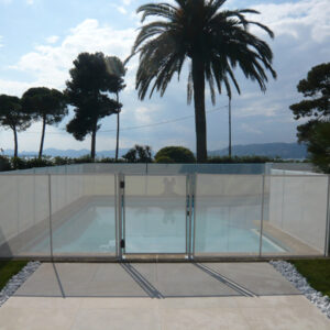 Barrière souple à filet pour piscine "Beethoven Prestige" Blanc 1m – Sécurité, Esthétique et Facilité d'Installation