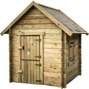 Maisonnette en Bois "Sophie" 120x120x159 cm - Construction Facile, Sécurité Enfant, Bois Traité