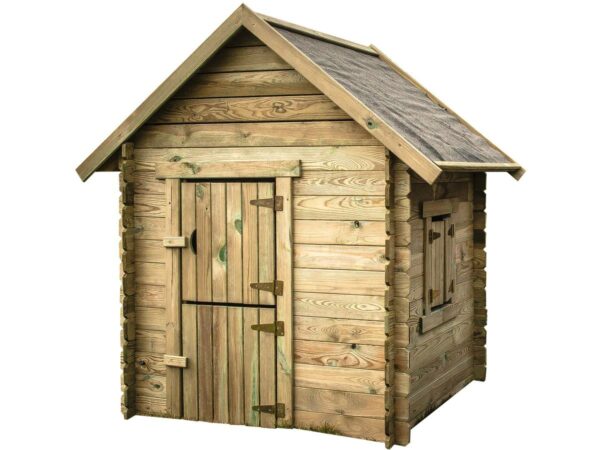 Maisonnette en Bois "Sophie" 120x120x159 cm - Construction Facile, Sécurité Enfant, Bois Traité