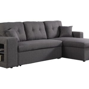 Canapé d'angle convertible/réversible "Axel" - 3 places - Gris