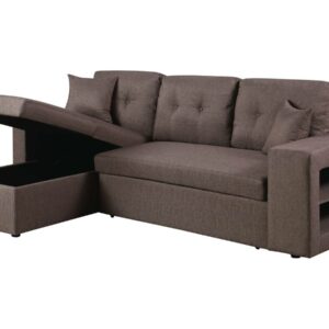 Canapé d'angle convertible/réversible "Axel" - 3 places - Taupe