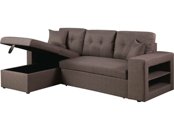 Canapé d'angle convertible/réversible "Axel" - 3 places - Taupe