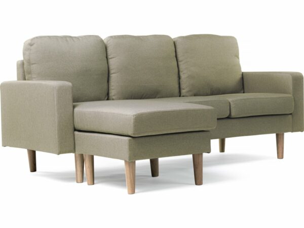 Canapé d'angle réversible en tissu "Gabby" - 3 places - Beige pour un salon scandinave