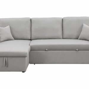 Canapé d'angle convertible et réversible "Alain" 3 places gris clair – Confort et design intemporel