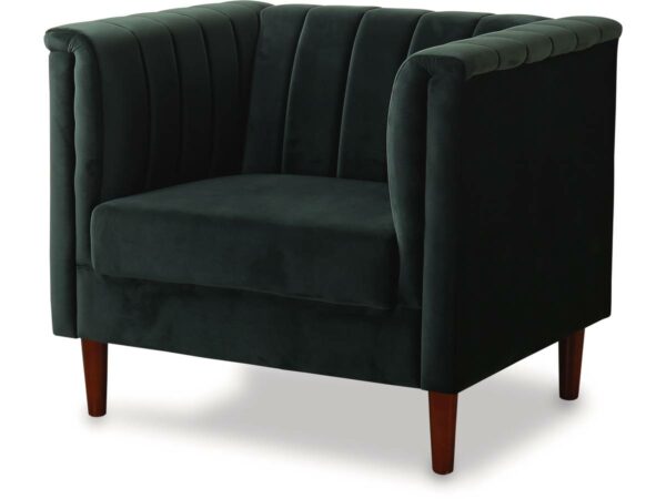 Fauteuil en velours "Ellison" Vert Foncé – 97x76x82 cm, 1 Place – Élégance et Solidité