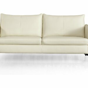 Canapé Droit en Cuir Reconstitué "Emy" 3 Places Beige – Élégance et Confort pour votre Salon