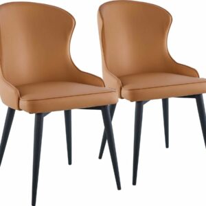 Lot de 2 Chaises Modernes "Tina" Marron - Design Urbain et Confort pour Salon & Salle à Manger