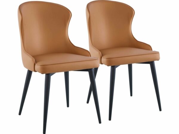 Lot de 2 Chaises Modernes "Tina" Marron - Design Urbain et Confort pour Salon & Salle à Manger